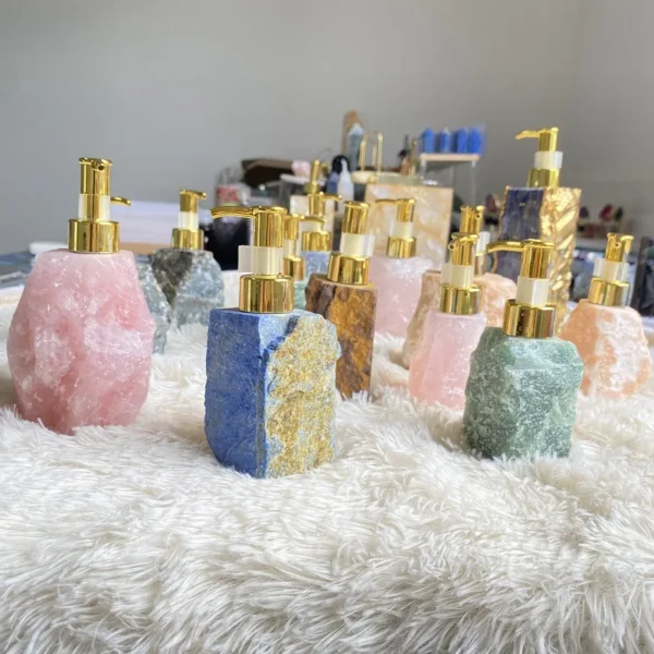 Natural Crystal/Stone Soap Dispenser - 30ml - Image 3