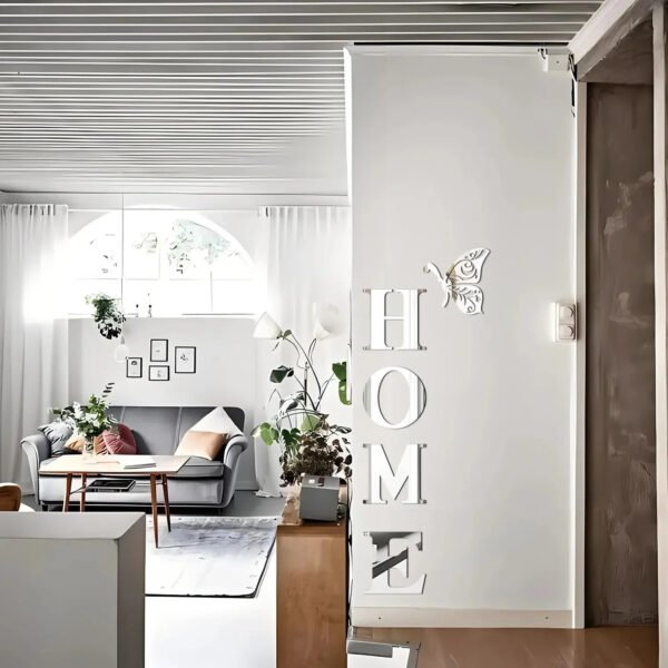 HOME Butterfly Acrylic Mirror Wall Stickers - Image 4