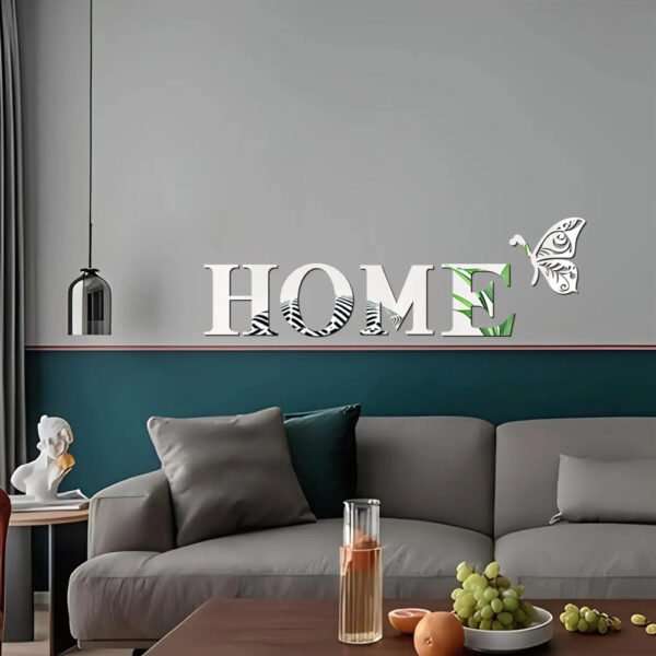 HOME Butterfly Acrylic Mirror Wall Stickers - Image 3