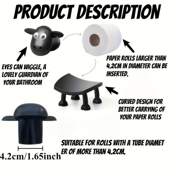 Cute Sheep Toilet Paper Holder (1 pc) - Image 4