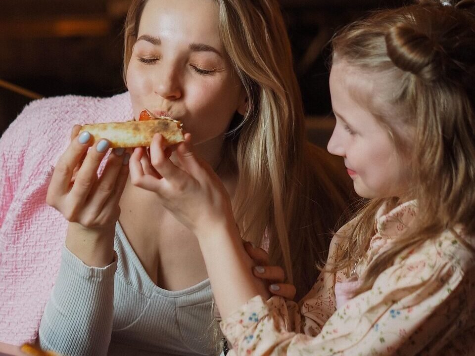 mom, daughter, dinner, soup, pizza, dining, restaurant, eating, pizza, pizza, pizza, pizza, pizza, dining, dining