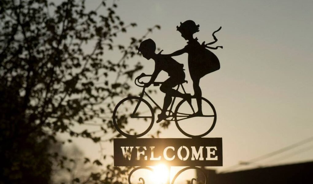 sign, bicycle, decoration, bike, children, welcome, brown welcome, brown bike, welcome, welcome, welcome, welcome, welcome