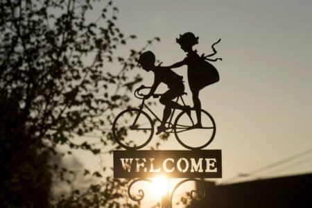 sign, bicycle, decoration, bike, children, welcome, brown welcome, brown bike, welcome, welcome, welcome, welcome, welcome