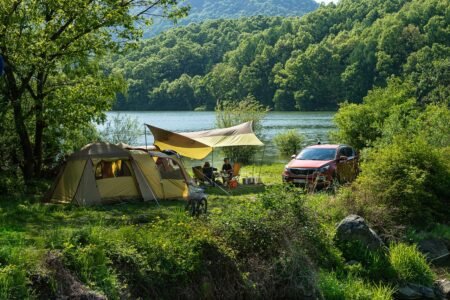 spring, vacation, camping, early summer, holiday, travel, nature, landscape, green, romantic, green travel, green camping