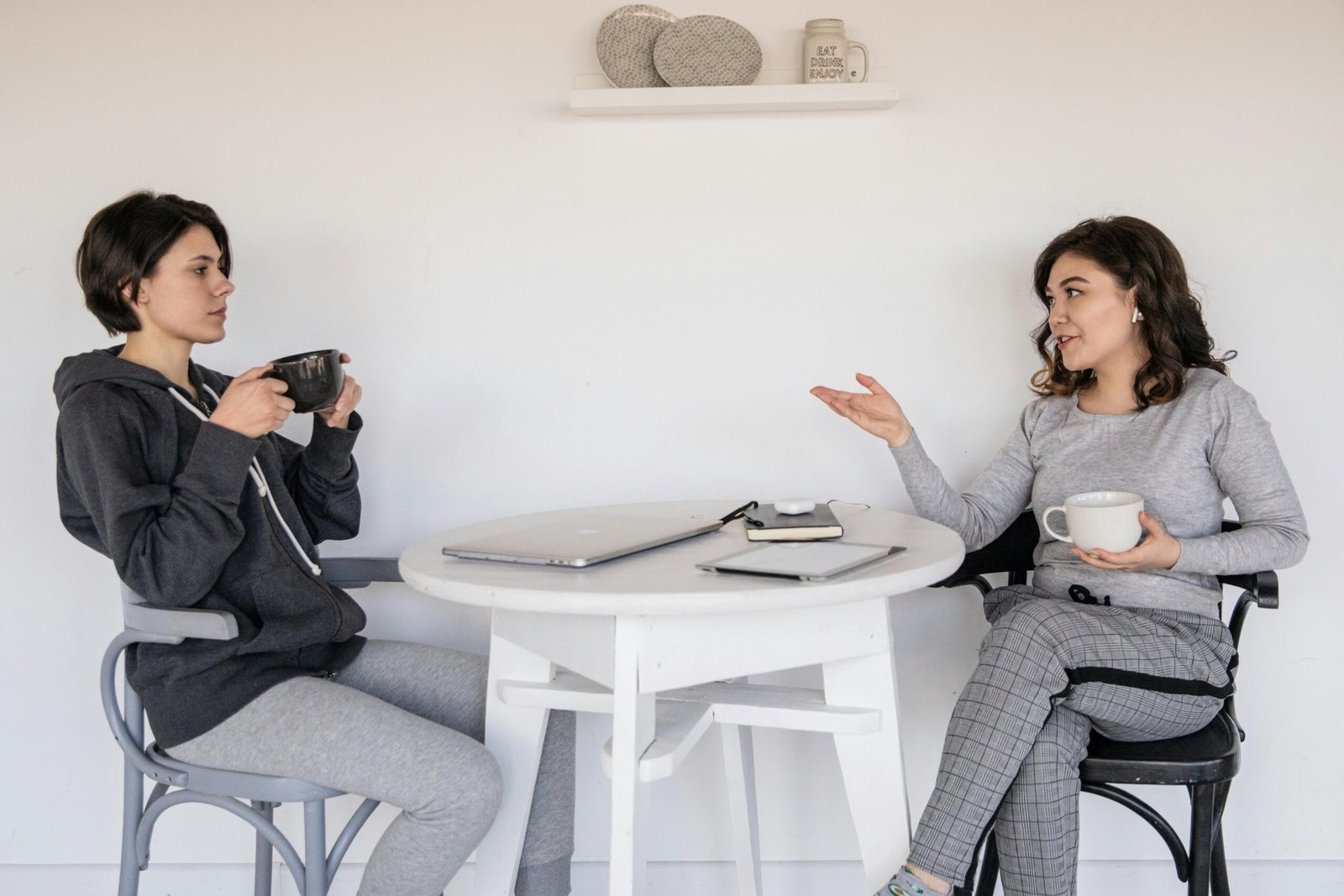 Photo by KATRIN  BOLOVTSOVA: https://www.pexels.com/photo/photo-of-women-talking-to-each-other-4051134/